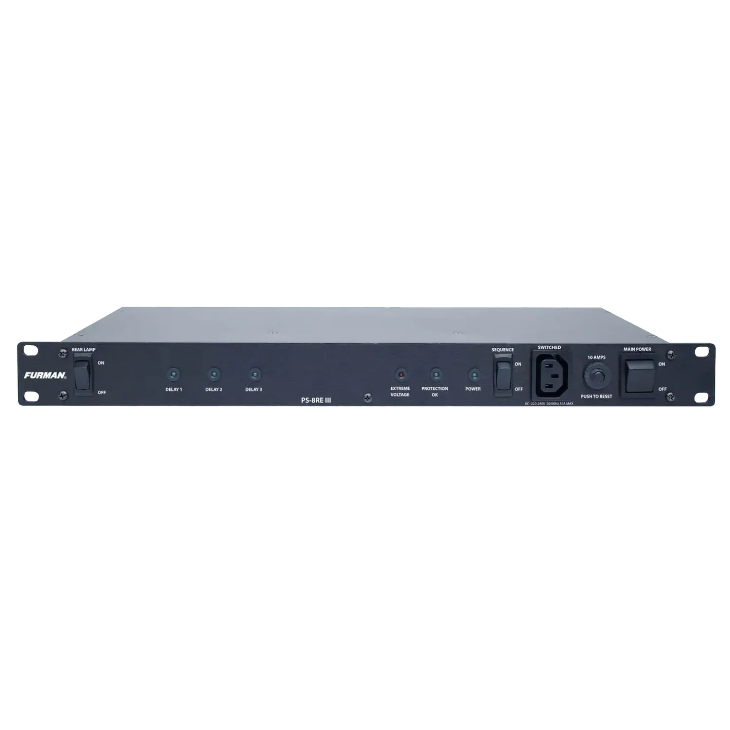 Furman 10A Power Conditioner and Sequencer, 220V-240V (PS-8RE III)