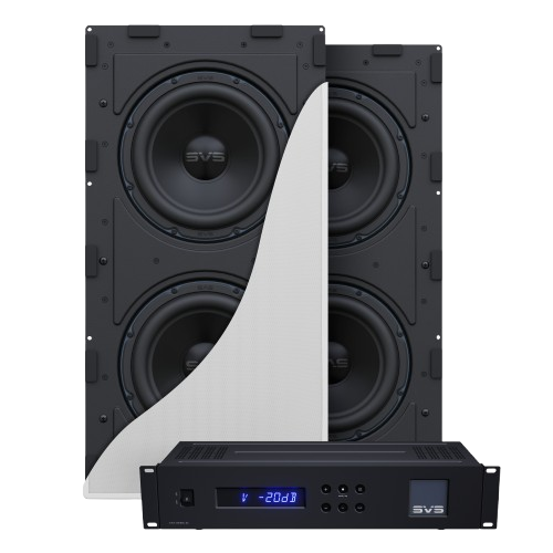 SVS 3000 In-Wall Dual Subwoofer System with Sledge STA-800D2 Amplifier