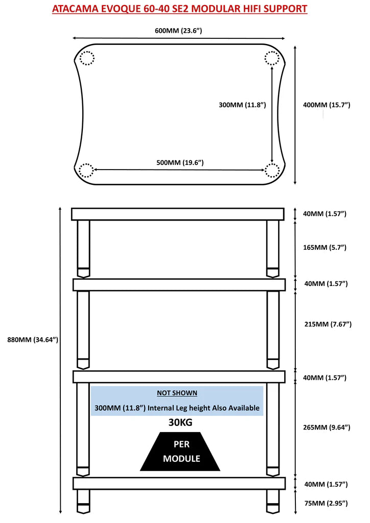 EVOQUE ECO SE2 60/40 Natural Modular HiFi Rack System