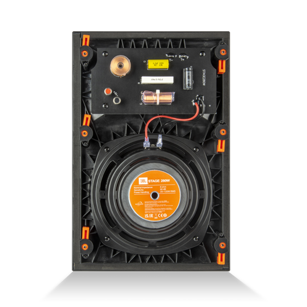 JBL Stage 2 - 8" In-Wall (EA) Architectural Speaker - RECTAN 1" Aluminium Dome Tweeter