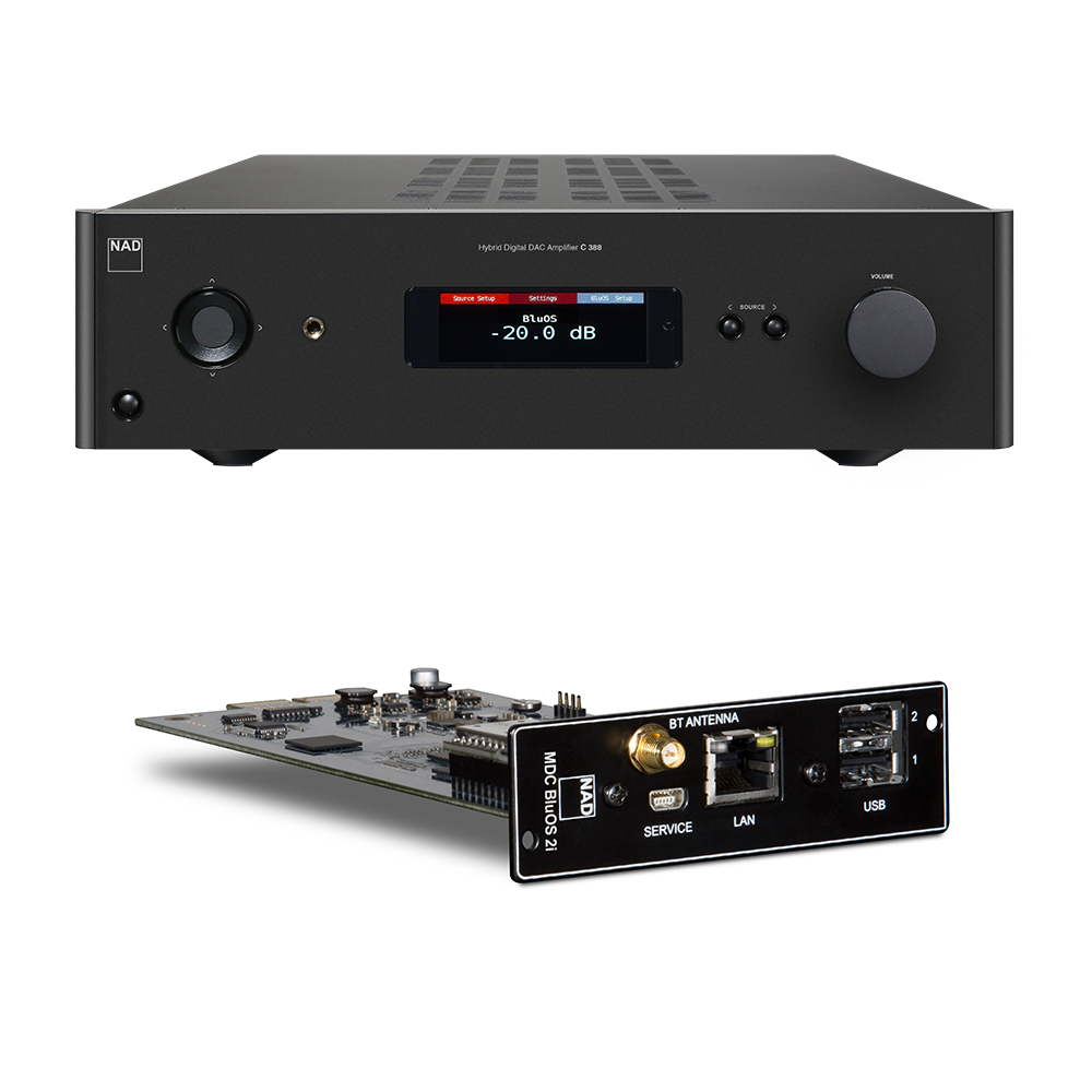 NAD C 388 Hybrid Digital DAC Amplifier (optional BluOs Streaming Module)