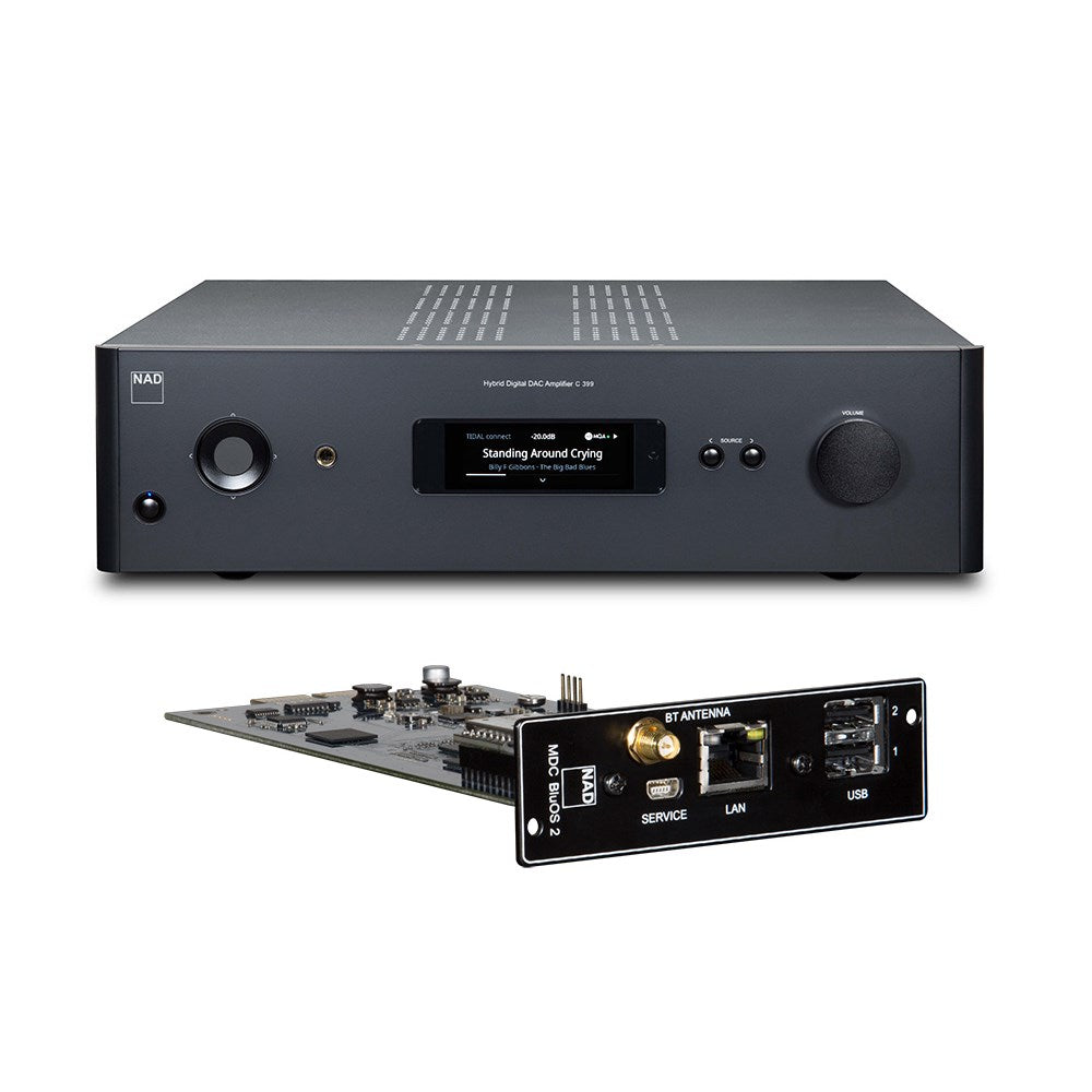 NAD C 399 Hybrid Digital DAC Amplifier (optional BluOs Streaming Module)