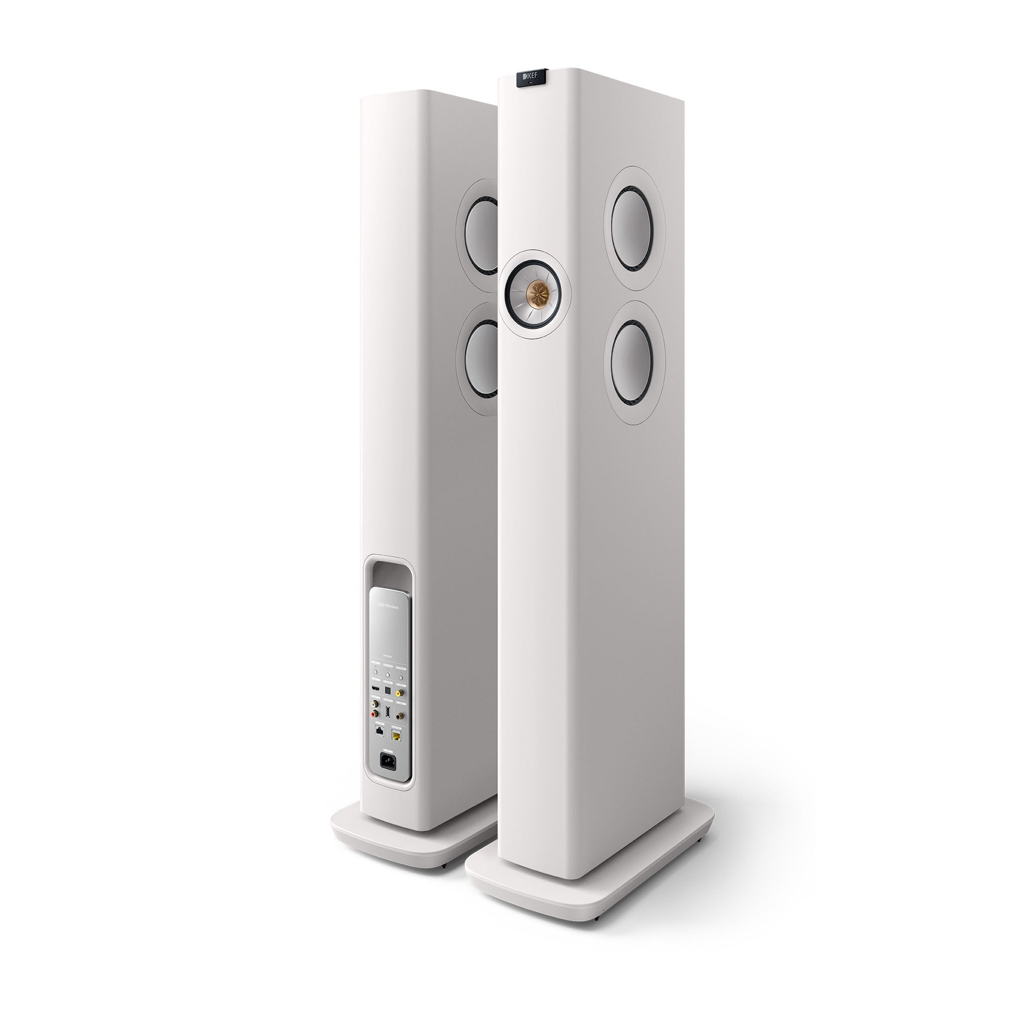 Mineral White KEF LS60 Wireless HiFi Speakers KEF - Brisbane HiFi