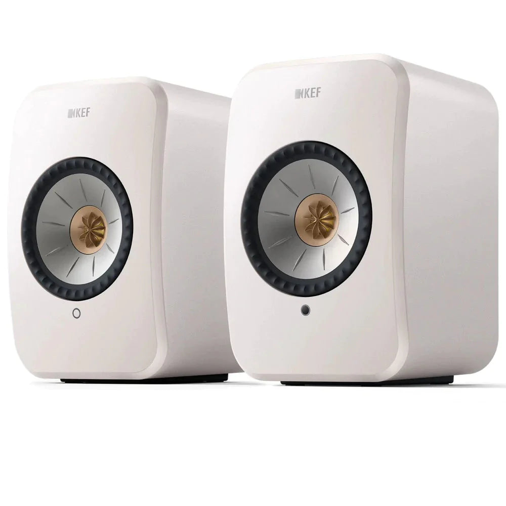 Mineral White KEF LSX II Bookshelf Speakers KEF - Brisbane HiFi
