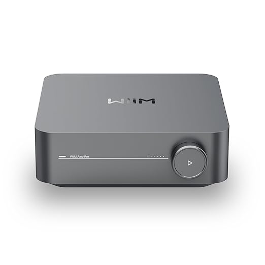 WiiM Amp Multiroom Stereo Streaming Amplifier with AirPlay 2, Chromecast, HDMI & Voice Control - Space Grey
