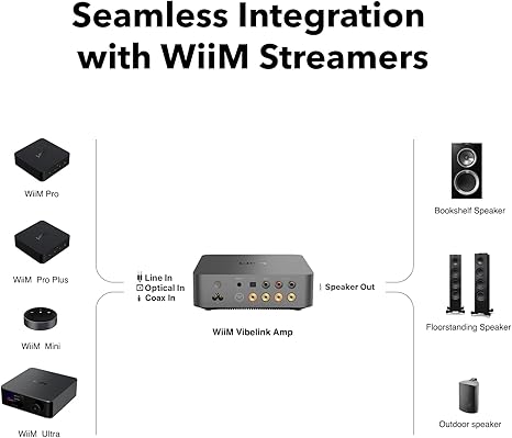 WiiM Vibelink Amp – 200W Stereo Power Amplifier