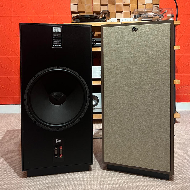 Klipsch Forte IV speaker with 12 inch woofer and horn drivers