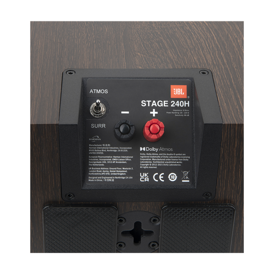 JBL Stage 240H 2-Way 4.5-inch (114mm) Dolby Atmos® Surround Sound Loudspeaker - Pair