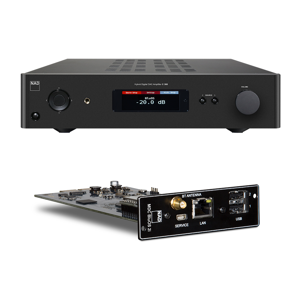 NAD C 368 Hybrid Digital DAC Amplifier (optional BluOs Streaming Module)