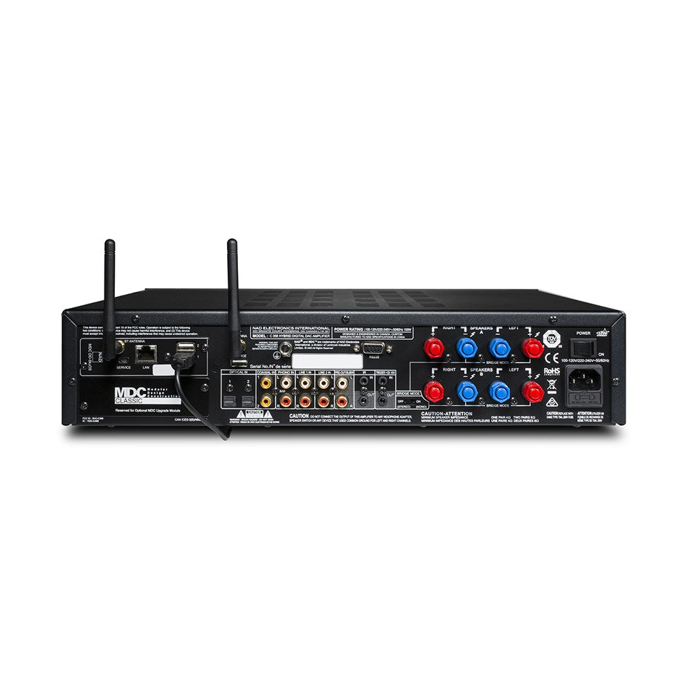 NAD C 368 Hybrid Digital DAC Amplifier (optional BluOs Streaming Module)
